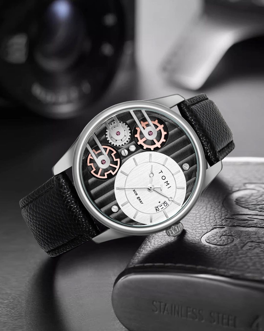 TOMI Face Gear Dual Strap Luxury Watch