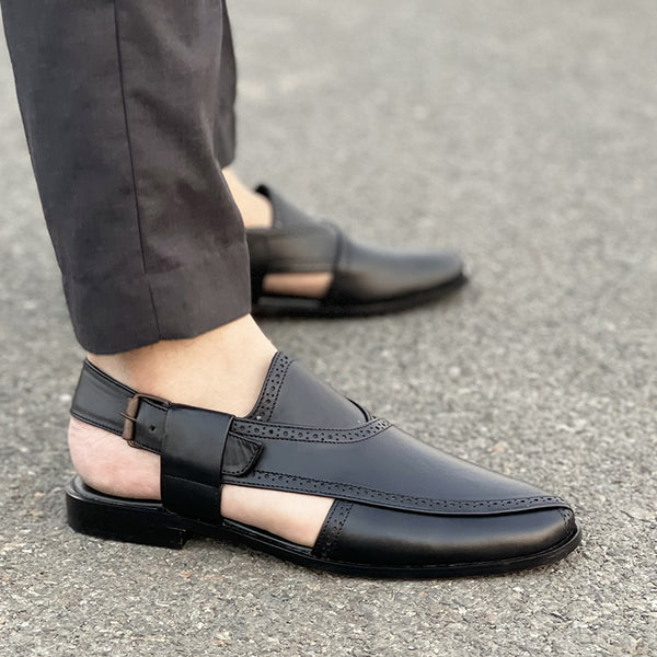 Black Peshawari Sandals