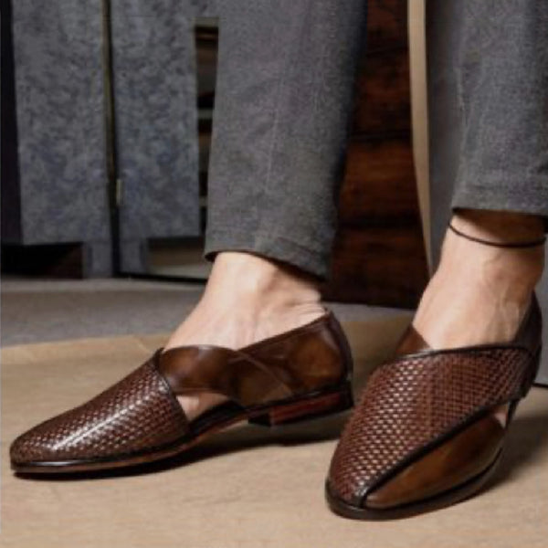 Brown premium leather Quality Peshawari Sandals