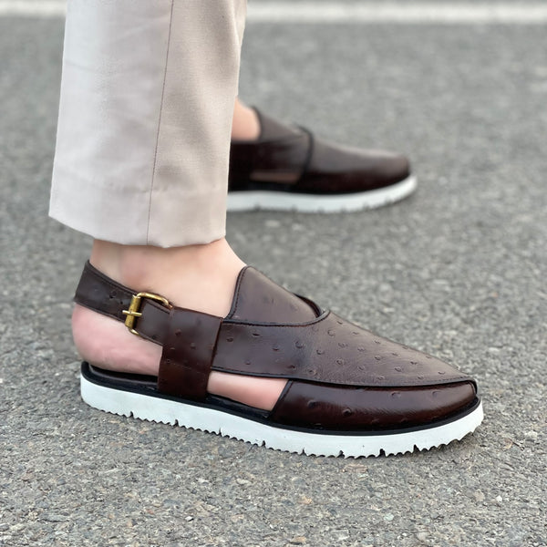 Brown Leather Peshawari Sandals