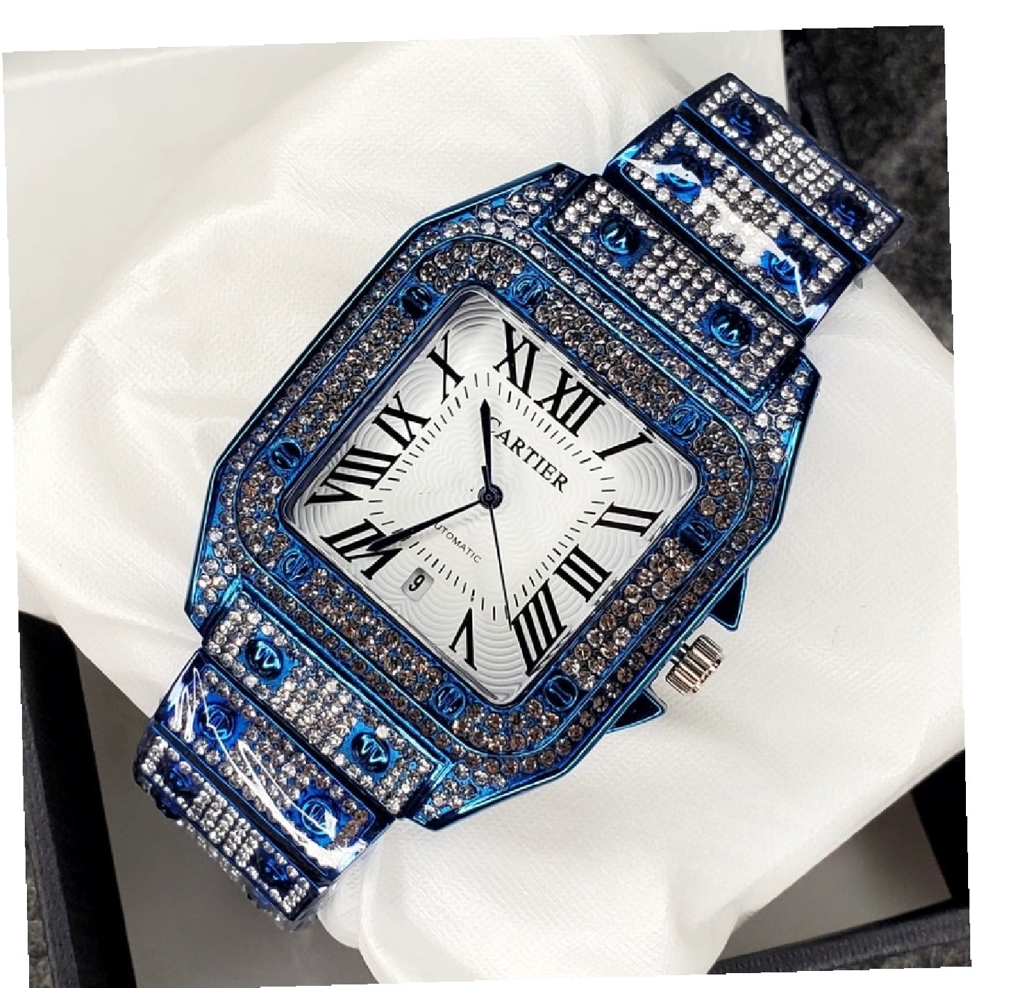 Square Dial Iced out watch