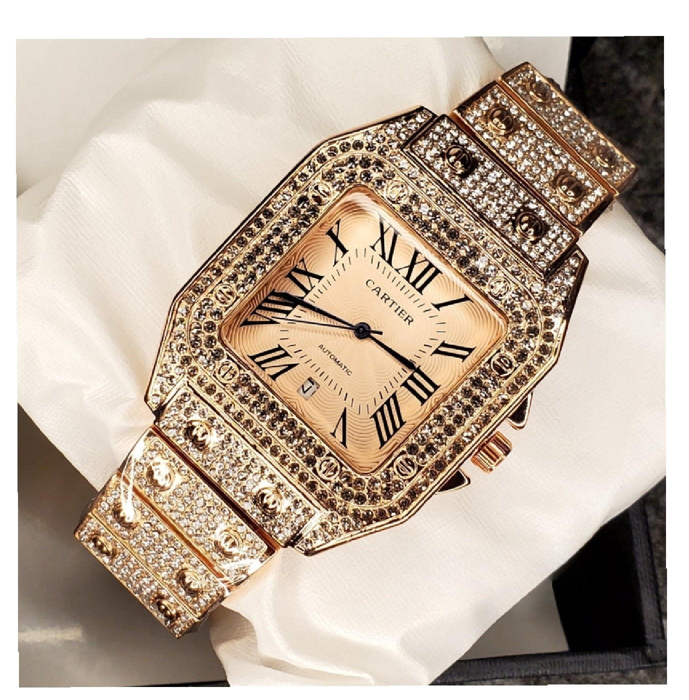 Square Dial Iced out watch