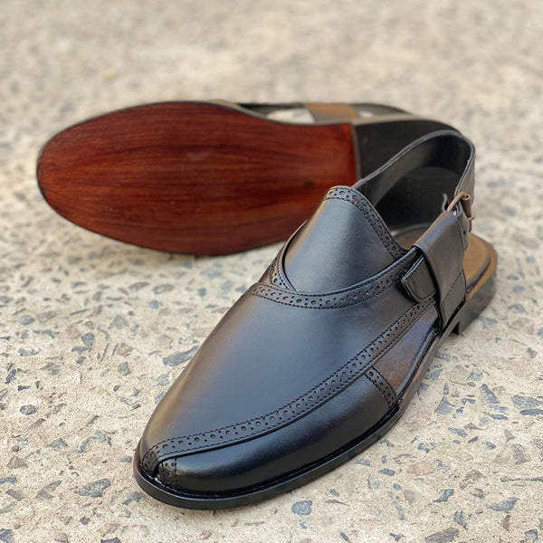 Black Peshawari Sandals